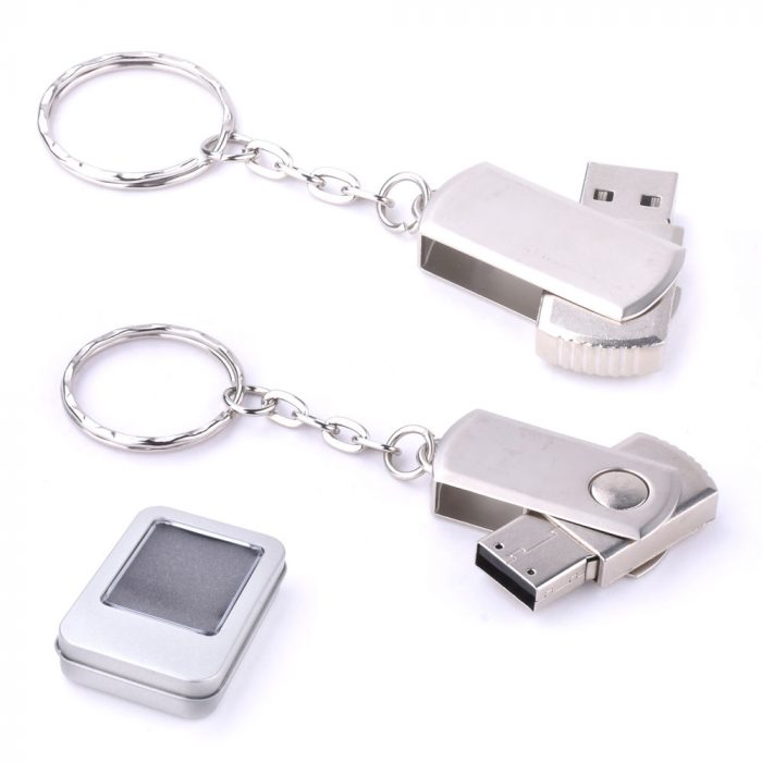 USB Bellek 16 GB Döner Kapaklı Metal Anahtarlık