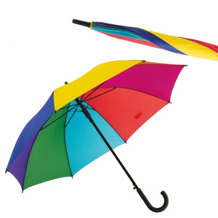 Şemsiye Fiber Glass Kırılmaz Renkli Gökkuşağı
